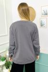 158273 Oversize B Yaka Sardonsuz Sweatshirt
